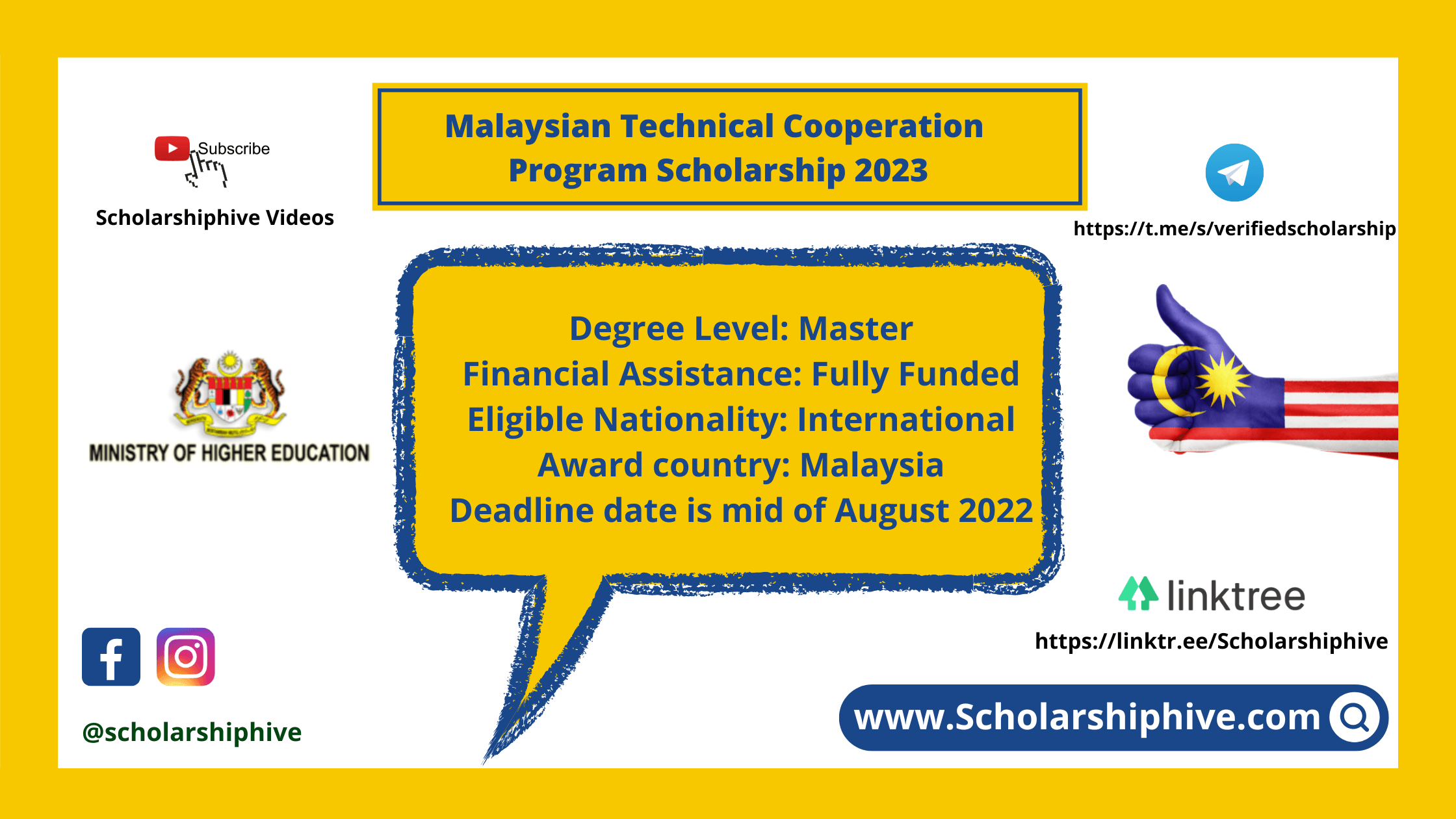 Malaysian Technical Cooperation Program Scholarship 2023 - Scholarshiphive