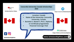 Concordia University Canada Scholarships 2022