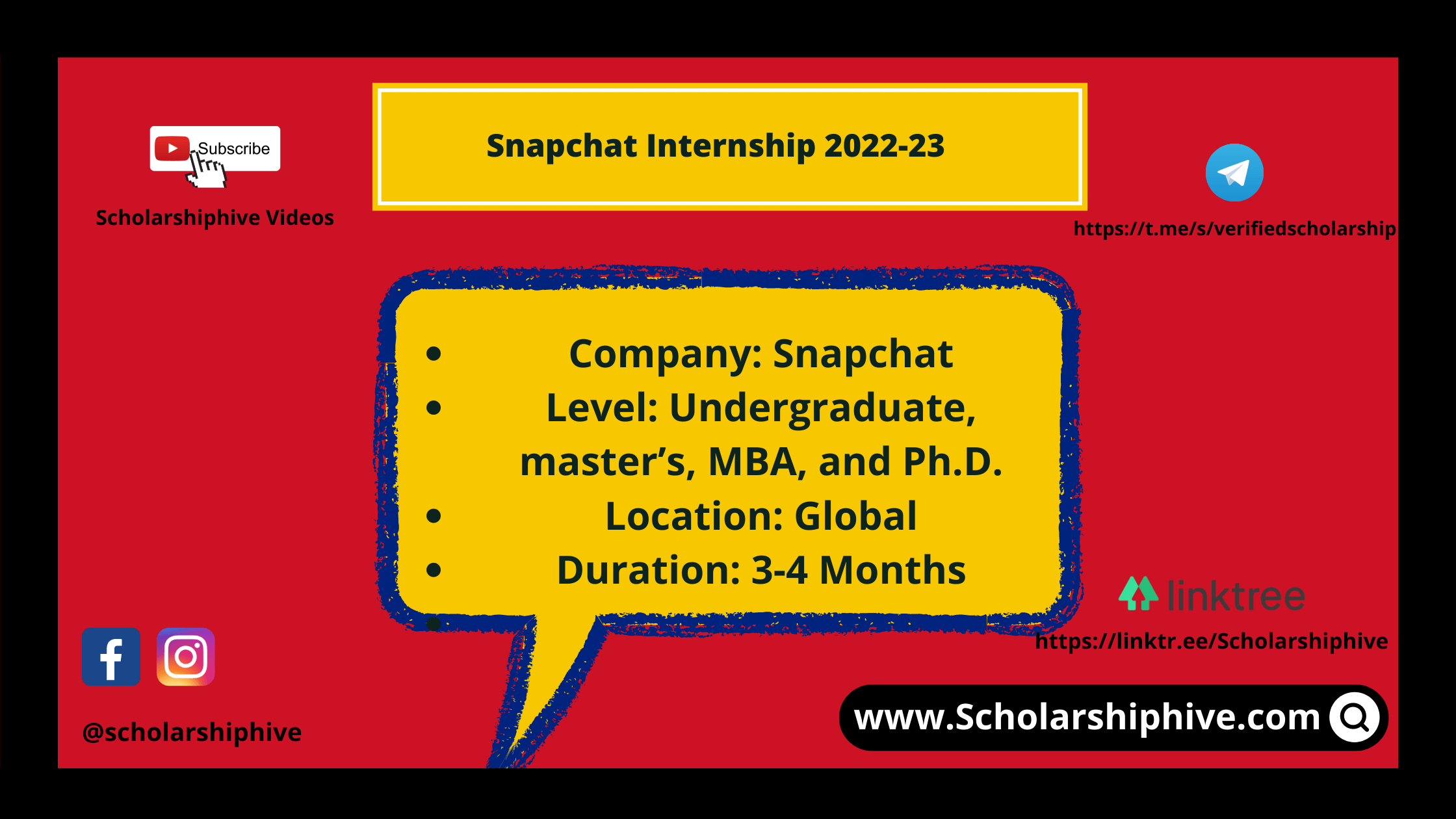 Snapchat Internship 202223 Scholarshiphive