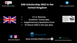 GSK Scholarship 2023 in the United Kingdom