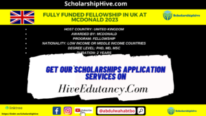 Fully Funded Fellowship in UK at McDonald 2023