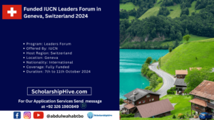 Funded IUCN Leaders Forum in Geneva, Switzerland 2024