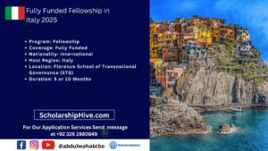 Fully Funded Fellowship in Italy 2025