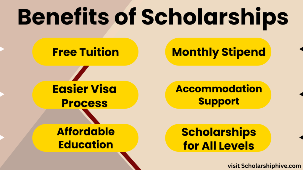Benefits of fully funded scholarships in Italy 2025 for Indian students, including free tuition, monthly stipend, travel support, English-taught courses, global degrees, cultural exposure, post-study work opportunities, and simplified visa process.
