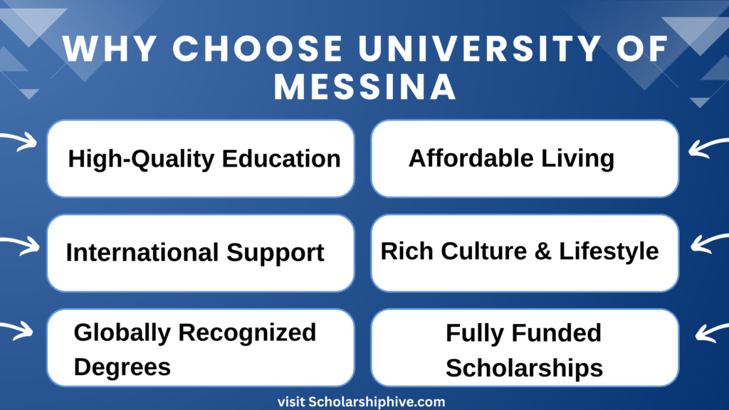 Why students choose University of Messina, Italy – globally recognized degrees, affordable living, rich culture, and fully funded scholarships in Sicily.